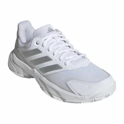 Adidas Courtjam Control 3 Clay tennisschoenen dames cloud white silver metallic grey one