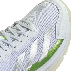 Adidas Courtquick padelschoenen dames cloud white silver metallic lucid lemon