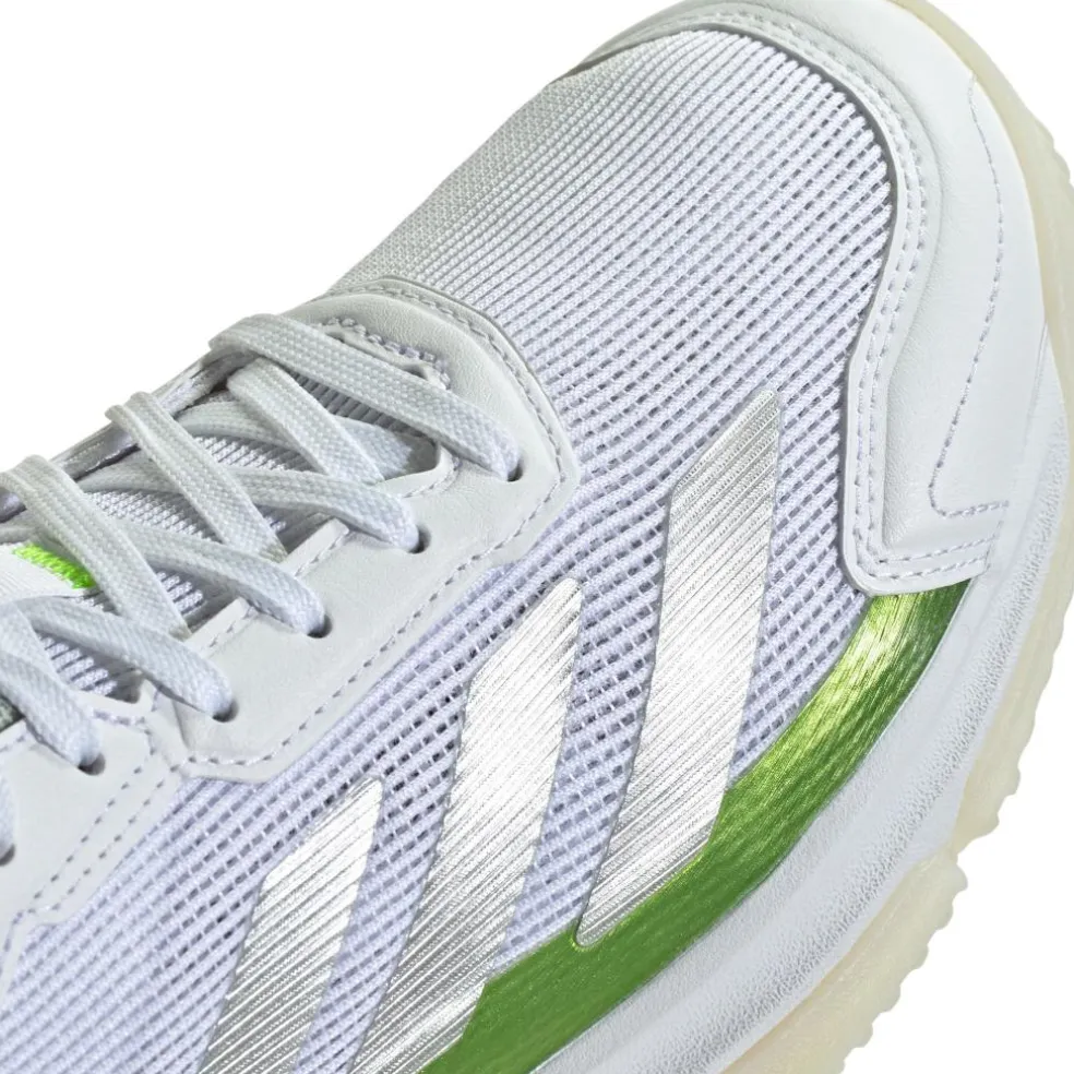 Adidas Courtquick padelschoenen dames cloud white silver metallic lucid lemon