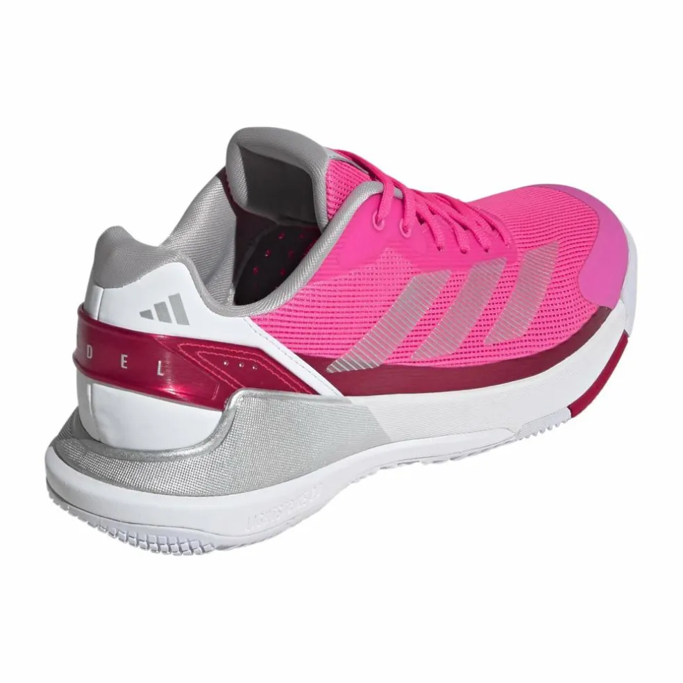 Adidas Crazyquick Lightstrike padelschoenen dames lucid pink silver metallic lucid red