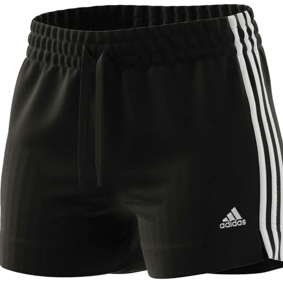 Adidas Essential Slim 3-Stripes short dames black white