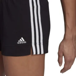 Adidas Essential Slim 3-Stripes short dames black white