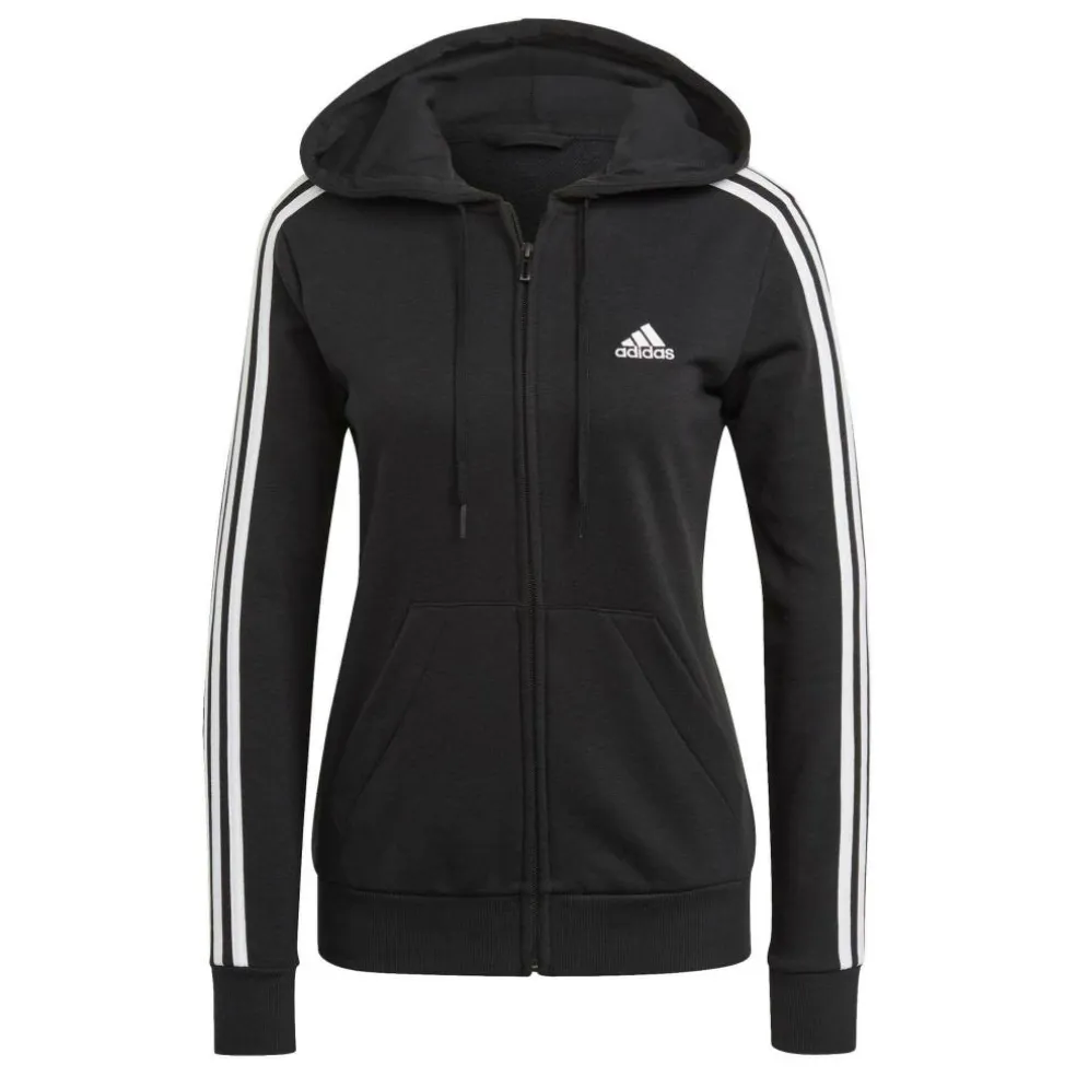 Adidas Essentials French Terry 3-Stripes trainingsjack dames black