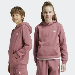 Adidas Essentials Small Logo fleece hoodie junior preloved crimson