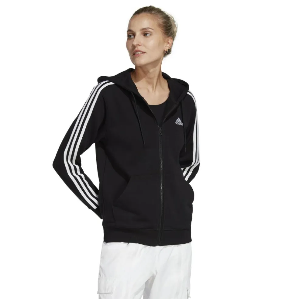 Adidas Essentials 3-Stripes French Terry vest dames black white