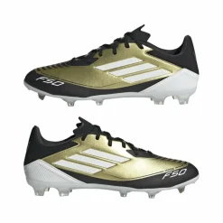 Adidas F50 League Messi FG MG voetbalschoenen heren gold metallic cloud white core black