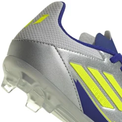 Adidas F50 League Messi FG MG voetbalschoenen junior silver metallic solar yellow lucid blue