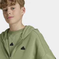 Adidas Future Icons 3-Stripes trainingsjack junior tent green black