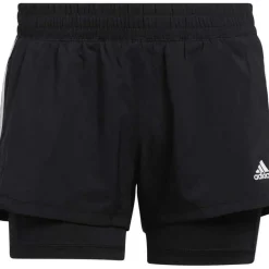 Adidas Pacer 3-Stripes 2-in-1 short dames black