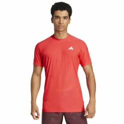 Adidas Pro FreeLift tennisshirt heren semi lucid red