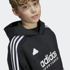 Adidas Tiro fleece hoodie junior black white