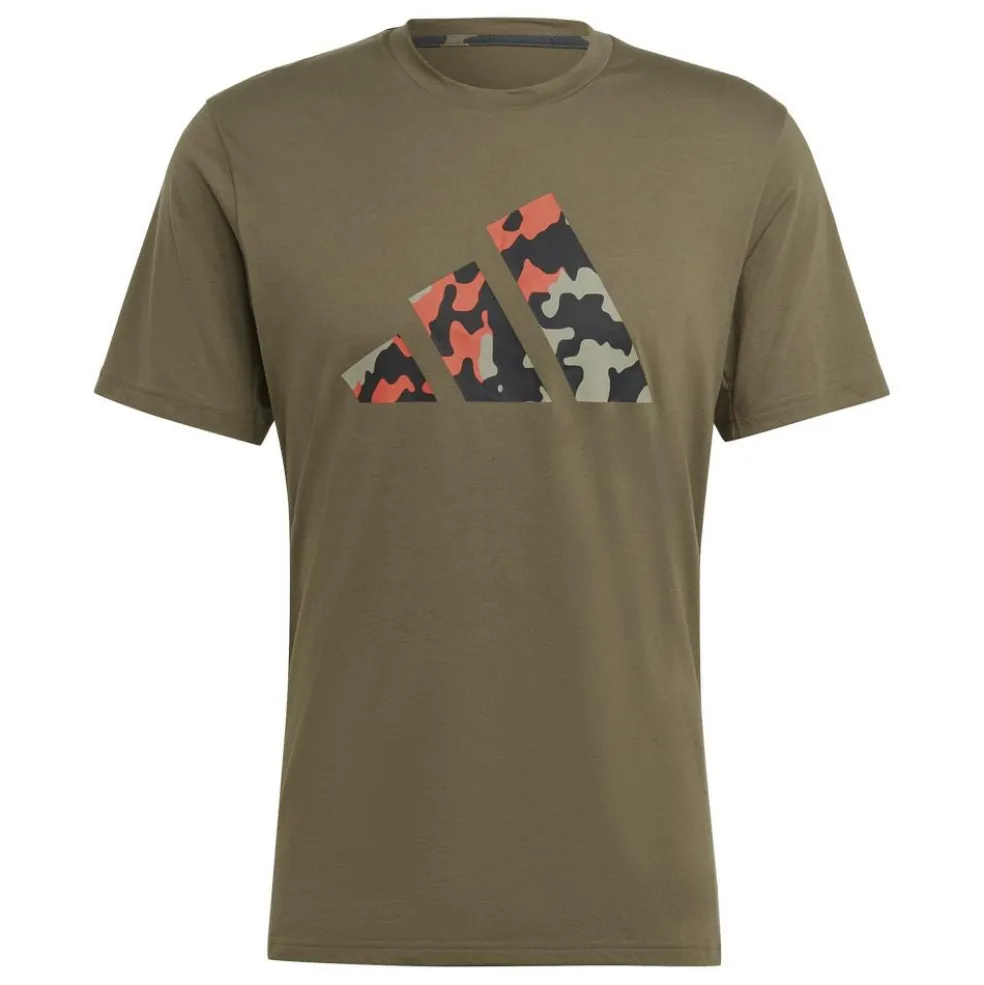 Adidas Train Essentials Seasonal Logo trainingsshirt heren olive strata