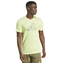 Adidas Train Essentials Seasonal shirt heren pulse lime silver pebble