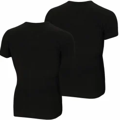 Apollo Bamboo O-hals shirt heren black 2-pack