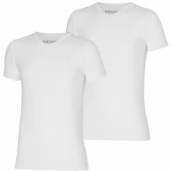 Apollo Bamboo V-hals shirt heren white 2-pack
