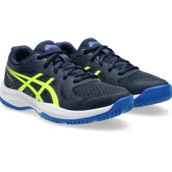 Asics Upcourt 6 GS indoorschoenen junior midnight safety yellow
