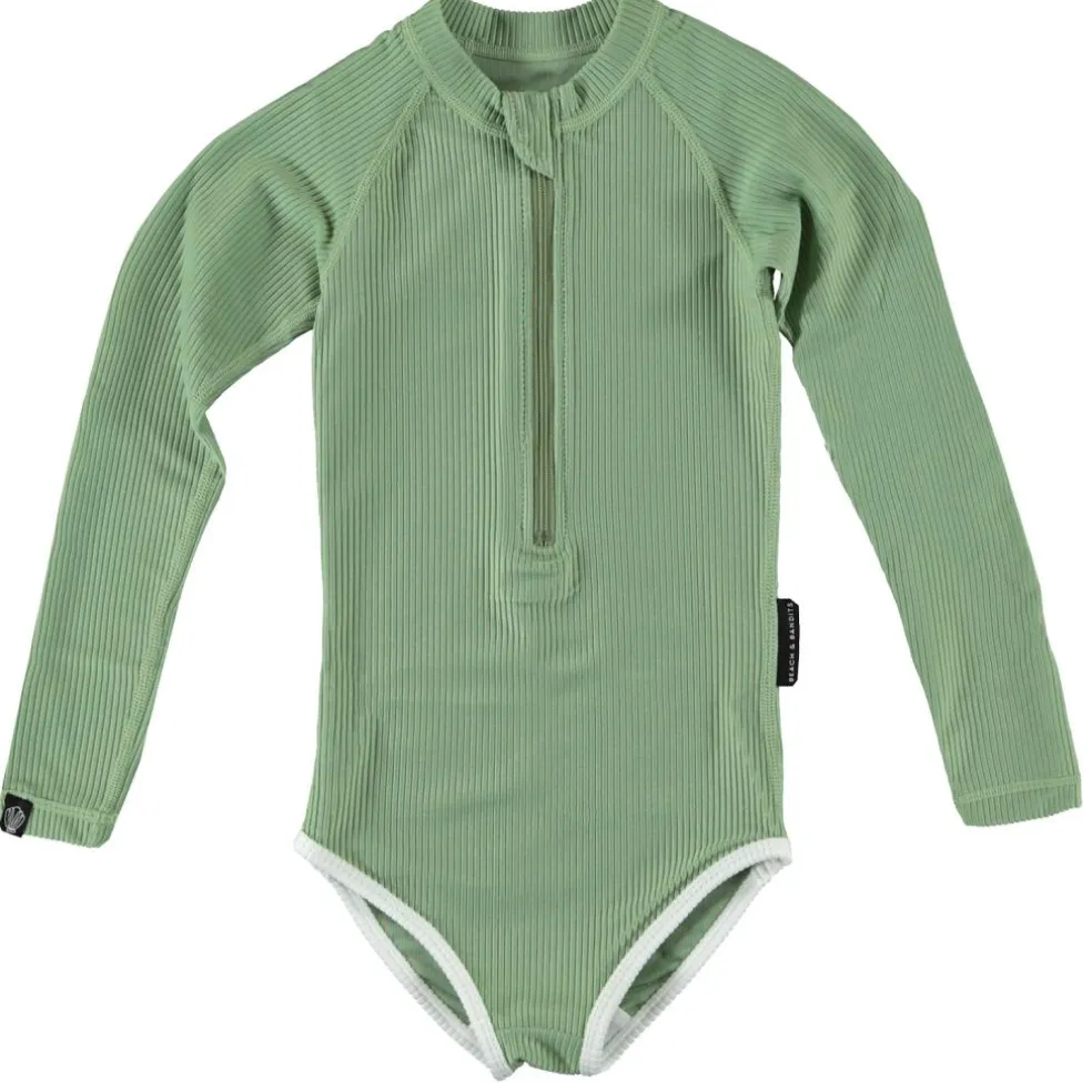 Beach & Bandits Basil Ribbed UPF50+ badpak junior