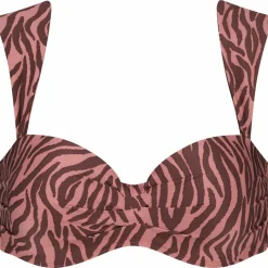 Beachlife Zebra bandeau bikini top dames