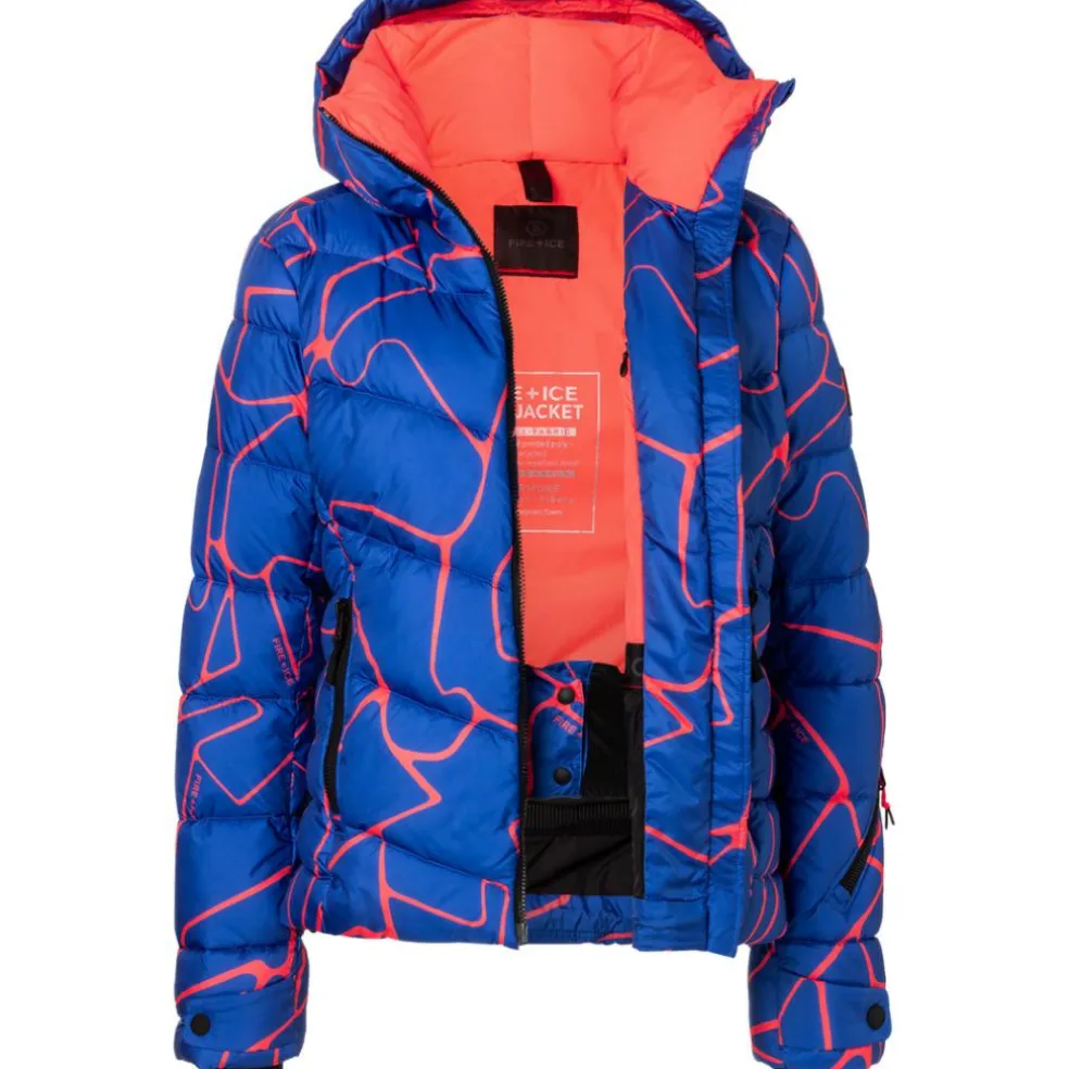 Bogner Saelly winterjas dames amparo blue orange