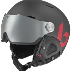 Bollé MIGHT VISOR skihelm titanium red matte - 52 - 55 cm