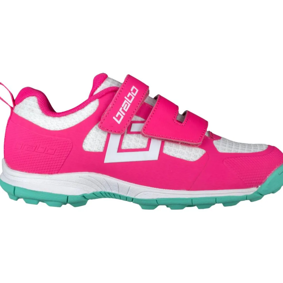 Brabo Force Velcro hockeyschoenen junior pink aqua