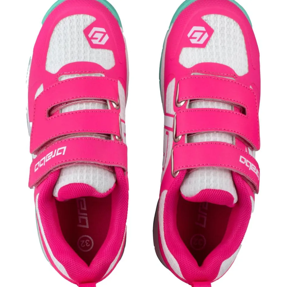 Brabo Force Velcro hockeyschoenen junior pink aqua