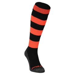 Brabo Rugby hockeysokken black neon orange