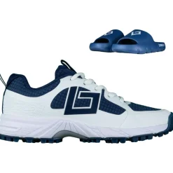 Brabo Tribute hockeyschoenen junior navy white inclusief slippers