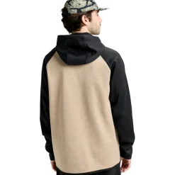 Burton Crown hoodie heren summit taupe true black