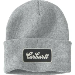 Carhartt Cuffed Script Patch muts heather grey
