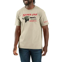 Carhartt LFAB Graphic shirt heren oat milk