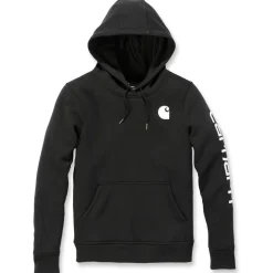 Carhartt Logo Sleeve Graphic hoodie dames black