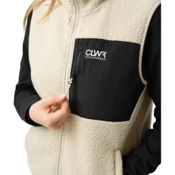 ColourWear Pile bodywarmer dames off white
