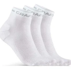 Craft Core Dry Mid fietssokken white 3-pack
