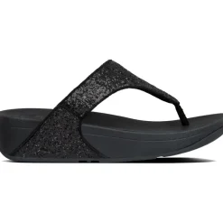 Fitflop Lulu Glitter Toe-Thongs slippers dames black