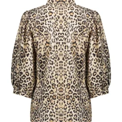 Geisha blouse dames sand black