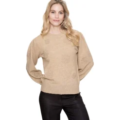 Geisha sweater dames sand