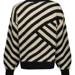 Geisha sweater dames sand black