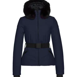 Goldbergh HIDA FAUX BORDER softshell winterjas dames french blue