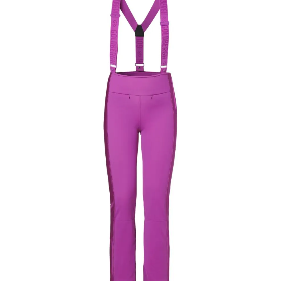 Goldbergh HIGH END softshell salopette skibroek dames viola