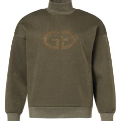 Goldbergh SIZZLE sweater dames dark olive lurex