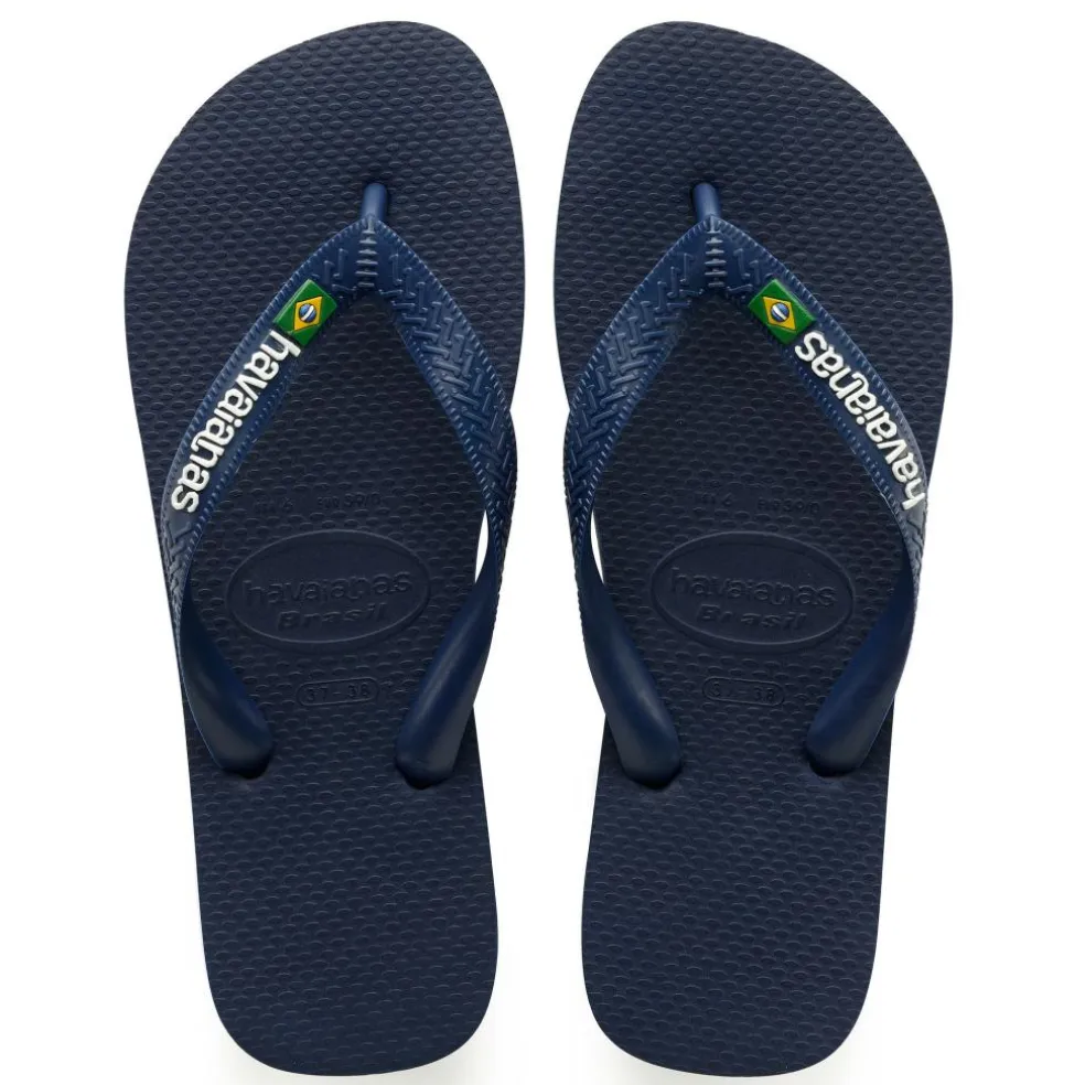 Havaianas Brasil Logo slippers junior navy blue