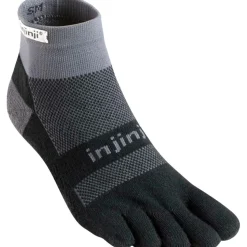 Injinji Run Midweight Mini-Crew hardloopsokken black grey