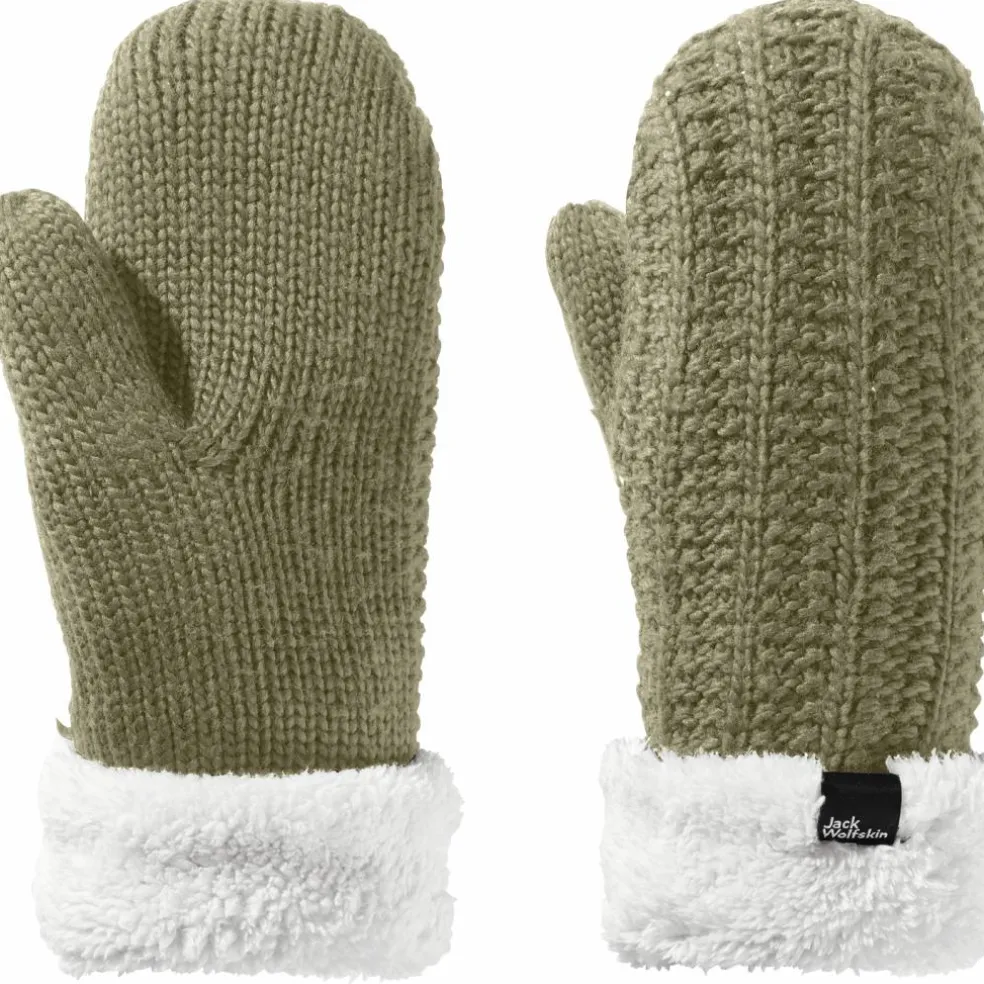 Jack Wolfskin Highloft Knit wanten dames anis