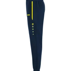 JAKO Allround Polyester trainingsbroek marine fluogeel