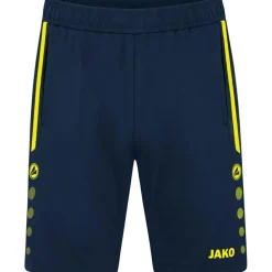 Jako Allround voetbalbroekje marine fluogeel