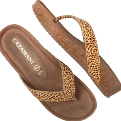 Lazamani Laura slippers dames leopard