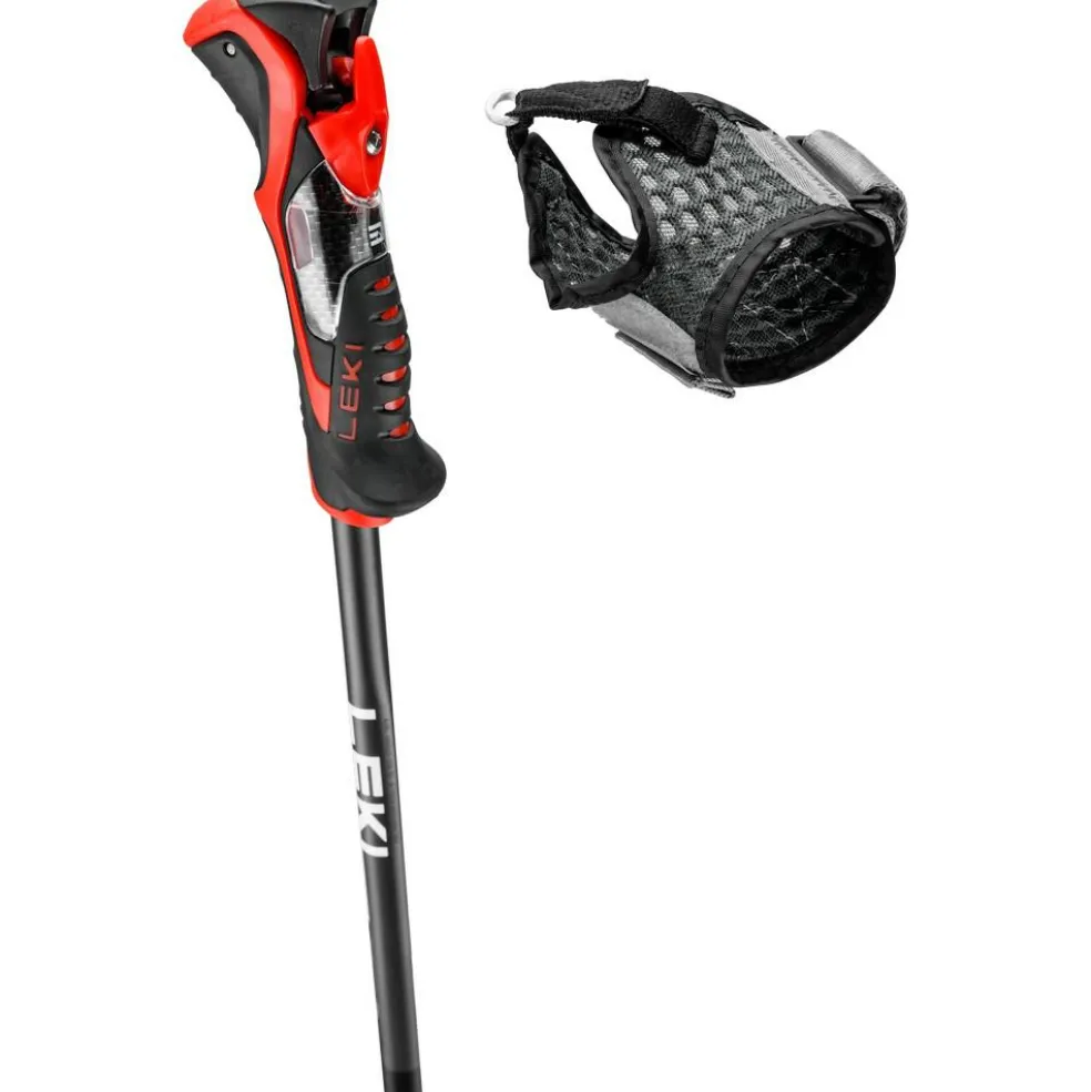 Leki Airfoil 3D skistokken black dark anthracite bright red