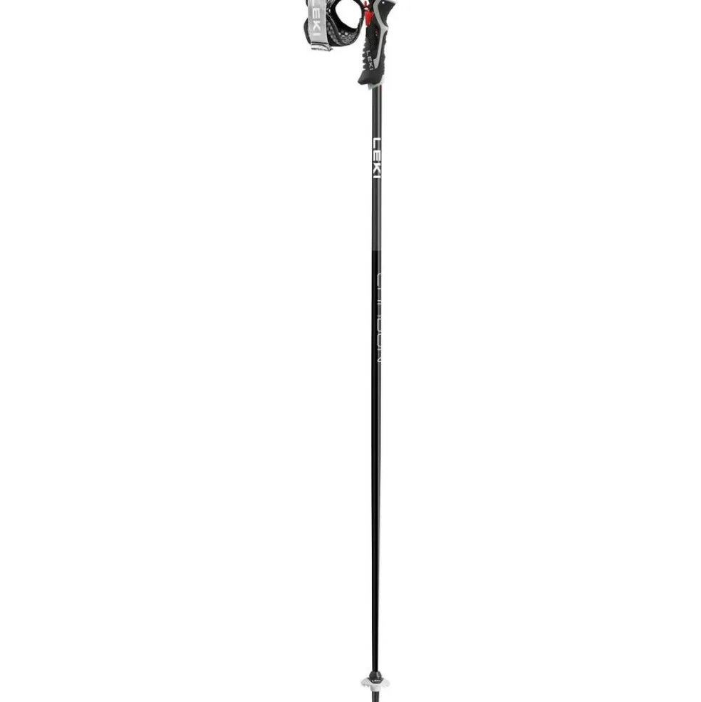 Leki Carbon 14 3D skistokken black dark anthracite bright red