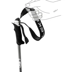 Leki Elite Lady skistokken dames black dark anthracite white